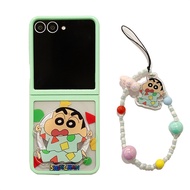 เคสโทรศัพท์สายรัดข้อมือแม่เหล็กลายการ์ตูนสำหรับ Samsung Galaxy Z Flip 5 6 Z Flip6 ZFlip 6 ZFlip6 2 I