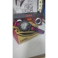 casio G shock dw002 kaws,1299 Korea,bnb black mix red pink,wording merah,face ring black mix red,use