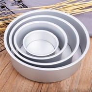 4/5/6/7/8 Inch Silver Tiered Round Cake Mold Aluminium Alloy DIY Cakes Pastry Mould Baking Tin Pan Cake Tools Removable Bottom