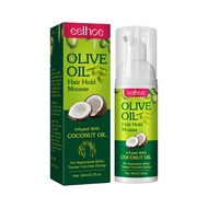 Eelhoe#~ Olive Oil Hair Hold Mousse Hair Styling Mousse Curly Hair Styling Long Lasting Hydrating Na