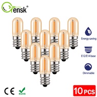 10 Packs E12 E14 Mini Led Edison Bulb Retro T16 0.6W Filament Bulb 6Watt Equivalent Energy Saving Di