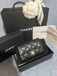 Chanel Card Holder Gold Hardware Black Caviar 經典卡包