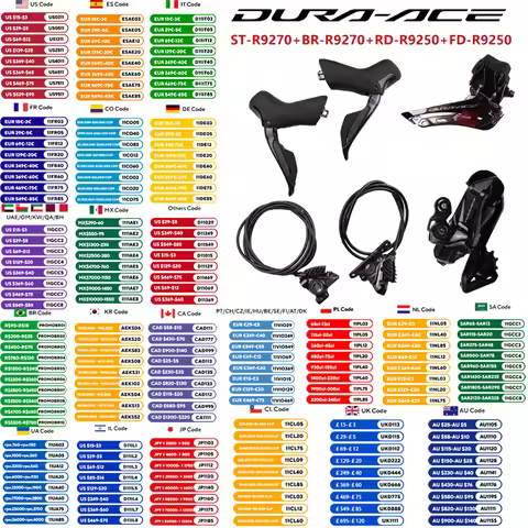 Shimano Di2 DURA-ACE R9270 2x12s Mini Groupset ST-R9270 BR-R9270 Shifter Brake Caliper RD-R9250 FD-R