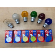 CHIYODA 5W G-40 B22 COLOUR BULB PING PONG BULB INCANDESCENT LAMP