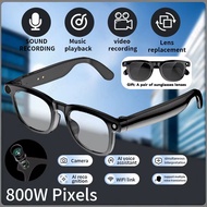 2 in1 4K Smart AI Glasses 800W pixel AI Shooting Camera HD Photo Video Voice Call Translation Blueto