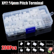 PEONYSG 230Pcs 2.54mm Pitch Terminal, Housing Kit Male And Female Pin Connector, 2p 3p 4p 5pin 4 Val