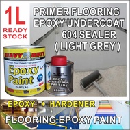 1L ( 1 Liter ) PRIMER FLOORING ( 604 SEALER ) HEAVY DUTY BRAND UNDERCOAT EPOXY PAINT floor and wall heavy duty