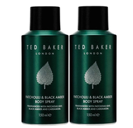 Ted Baker London Patchouli & Black Amber Body Spray 150ml. เท็ด เบเกอร์ ผลิตภัณฑ์ระงับกลิ่นกาย (แพ็ค