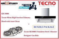TECNO HOOD AND HOB FOR BUNDLE PACKAGE ( KD 3088 &amp; SR 398SV ) / FREE EXPRESS DELIVERY