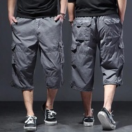 [Abao] Shorts Men's Cropped Pants Loose 7-point Pants Trendy All-match Fatty 6-point Breeches Multi-