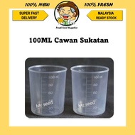 100ML Cawan Sukatan Measuring Cup Plastics Cawan penyukat Measurement Baker Liquid Graduated Measuri