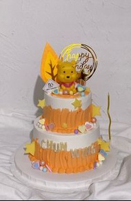 Winnie the Pooh手工蛋糕 2層6'+4'