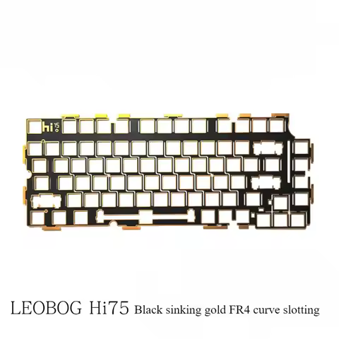 Leobog Hi75 Keyboard Slotted Positioning Plate FR4 Customized Black Core Immersion Gold Mechanical K