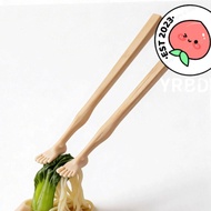 YRBWDYZDH 1pair Foot Shape Chopsticks, 22cm With Straw Toe-Shaped Chopsticks, Funny Easy-to-Use Sole