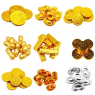 Cake Decoration High-Quality Gold Coin Chocolate Bulk 500g Gold Ingot Golden Peanut Bar Candy Weddin