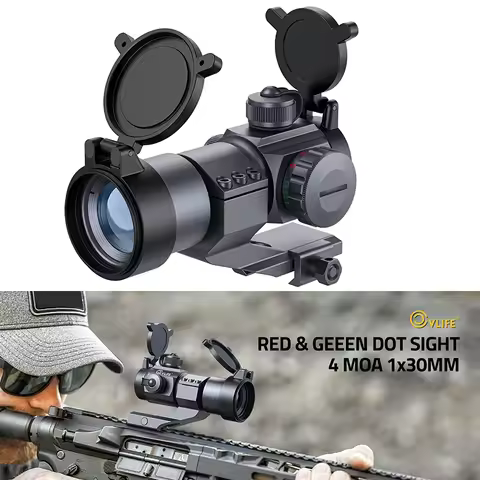 CVLIFE Rifle Red Green Dot Scope Reflex Sight 4 MOA Optics Holographic Sights for 20mm Rail Cantilev