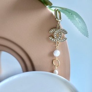 獨一無二 - Chanel 香奈兒中古鏈夾釦手工製作14K鍍金單邊耳環