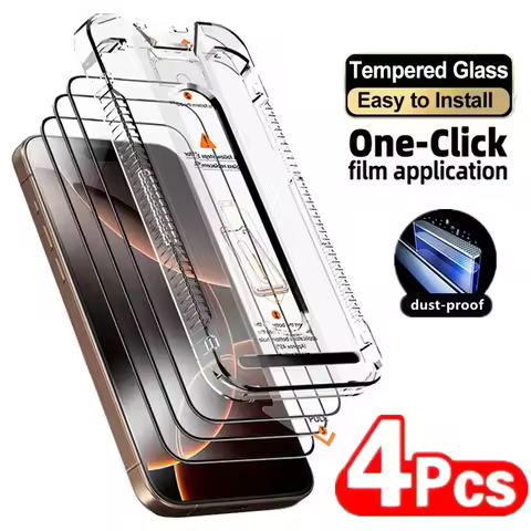 4PCS Dust Free Tempered Glass Screen Protector For Samsung A55 A54 A35 A34 A53 M54 M51 M34 A73 A71 A