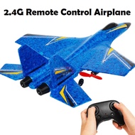 Kapal terbang kawalan jauh rechargeable 2.4G Remote Control Airplane LED glider tiktok RC kids toys aeroplane aircraft
