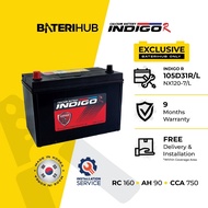 [Installation Provided] 105D31L/R Indigo Racing | Car Battery Hilux NX120-7 N70Z D31R D31L BateriHub