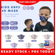 KN95 Baby Kids 4ply Layers Disposable 3D Quality Face Mask (20pcs per box)  0-3/4-10 Year Old