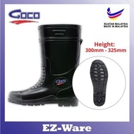GOCO 968 black rainboot/ hitam Kasut Getah Safety Rubber Shoe Anti Slip Boot