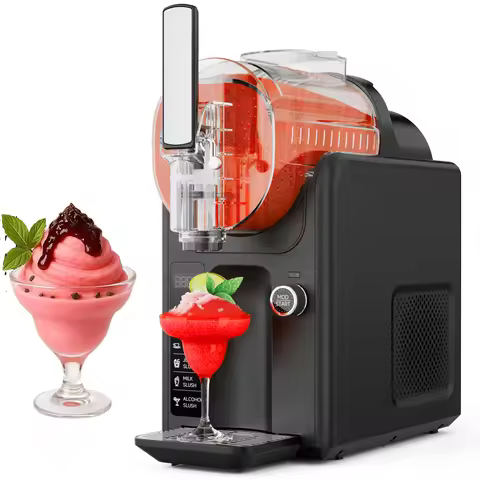 Slush-Ease MAX 85oz Slushie Machine, 68oz Liquid Capacity Frozen Drink Maker & Slushy Machine with 5