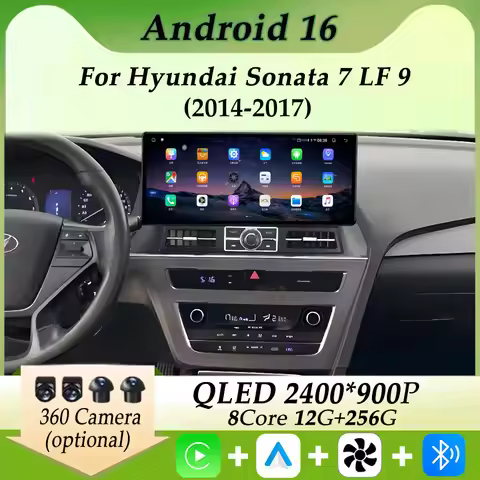 2K Ultra-thin Screen Carplay Android for Hyundai Sonata 7 LF 9 2014- 2017 Car Radio Multimedia Playe