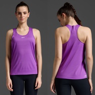 WOMEN'S T-SHIRT 2XU SINGLET LIGHT SPEED TECH SINGLET THISTLE/WHITE REFLECTIVE NEW ORIGINAL