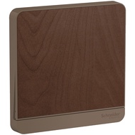 Schneider AvatarOn 1/2/3/4 Gang 1 Way Switch with LED indicator, Dark Wood