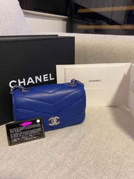Chanel Mini Rectangular Classic Flap Blue 17cm