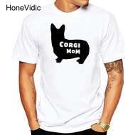 HONEVIDIC Corgi Mamá Mens Unisex Camiseta Tamaños Xs-3X Perro Amante Colorido Camiseta Men's Sports 