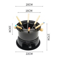 Chocolate Fondue Maker Set Multifunction Carbon Steel Ice Cream Chocolate Cheese Hot Pot Melting Pot