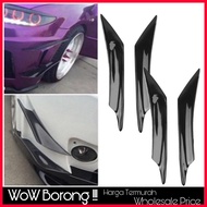 Car Body Spoiler Front Bumper Lip (4pcs) Splitter Fins Trim  Myvi, Axia, Alza, Viva, Aruz, Bezza, Saga BLM/FLX, Persona