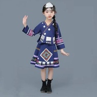 Q2029 [民族服] 中國少數民族飾 土家族侗族 舞台表演服 女童