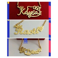 Titanium Name Necklace Titanium Name Necklace Women's Name Necklace Child And Adult Name Necklace