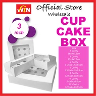 Cavity Cupcake Muffin Box Egg Tart Packaging Plain Cup Cake / Flexi Cavity Food Storage Box -