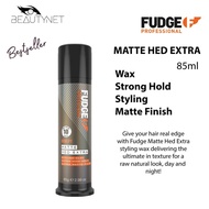 Fudge Professional Matte Hed Extra, 85ml (NEW) - Strong Hold Texture Paste Wax/ Dry Matt Finish - 10
