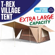 Khemah Camping Village T-Rex 2.1 Camping Tent Waterproof Extended Awning Extra Large Kemah Luxury Te