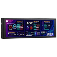wisecoco 7.84 Inch Mini Monitor HD IPS 1280x400 Secondary Screen Stretched Bar LCD Display with Casi