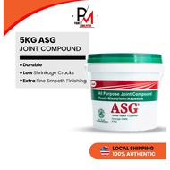 ASG Plaster Compound Joint Compound 5KG Cement Plaster Ceiling Stopping Compound Simen Putih Tutup Lubang Dinding 石膏 补墙膏