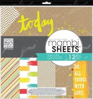 MAMBI 12x12 Inch Color Pop Scrapbook Paper Pack (12 pcs)