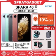 TECNO SPARK 40 5G (16GB*(8+8)RAM + 256GB ROM) 6.75" Display l Dimensity 6400 5G+ l 6000mAH Battery