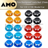 4PCS Tire Dustproof Lock Nut 17mm for 1/8 1/7 RC Model Car Buggy Monster Truck Short Haul Truck Retr