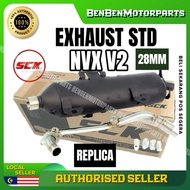 YAMAHA NVX V2 EXHAUST PIPE STANDARD 28MM REPLICA SCK RACING NVX V2 EXHAUST EJOS EXZOS PIPE STD 28MM 
