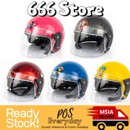 motor Helmet ♝[Ready Stock] Children Clear Visor Kid Helmet Cartoon | Helmet Motor Budak [666 Store]✦