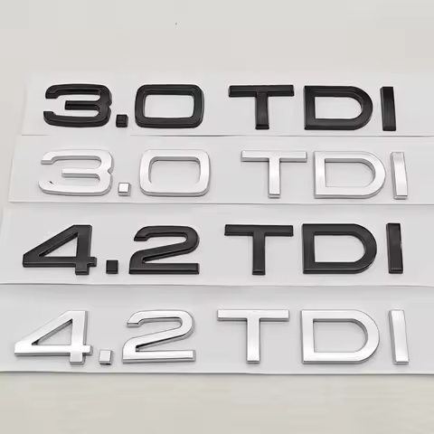 3D ABS Car Letters Logo 3.0TDI 4.2TDI Trunk Badge Sticker Emblem For Audi A4 S4 RS4 A5 S5 RS5 A6 S6 
