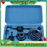 【】11pcs/Set Hole Saw Cutting Set Kit 19-64mm Wood Metal Alloys Circular Round with Case Woodworking 