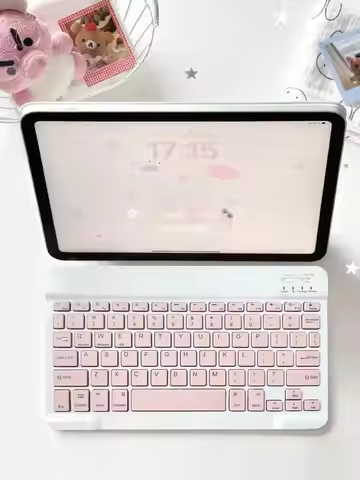 Wireless keyboard, 10 inch slim, rechargeable silent, tablet/laptop wireless keyboard, ipad mini key