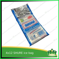 ❥ ◪ [500 pcs] SHURE plastic ice bag, ice tubig, ice water 4x12 inches